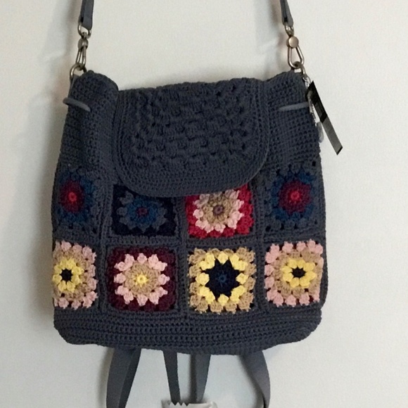 The Sak Crocheted Backpack - NWT - Sayulita in dark blue main image 6